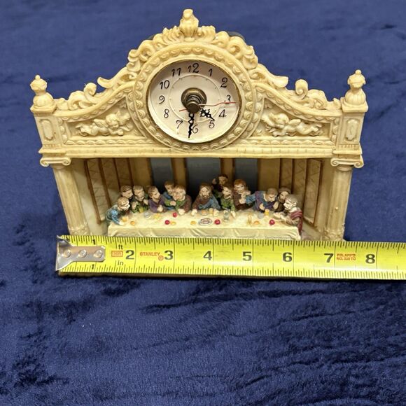“The Last Supper” Working Clock Jesus Disciples Easter 1996 Apex 3d Great Detail - Picture 10 of 11